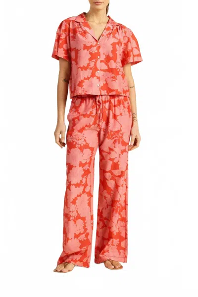Trovata Vera Pant In Rose Glow In Red