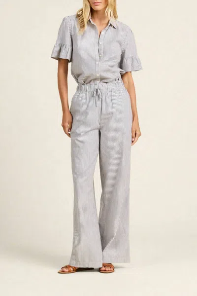 Trovata Vera Pant Stripe In Navy In Gray
