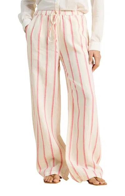 TROVATA VERA RELAXED STRAIGHT PANTS IN POMME STRIPE