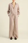 Trovata Vera Stripe Pants In Burgundy Stripe In Multi