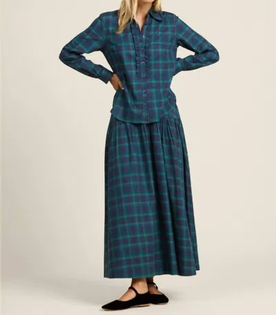 Trovata Ava Button Up Shirt In Nocturne Plaid In Multi