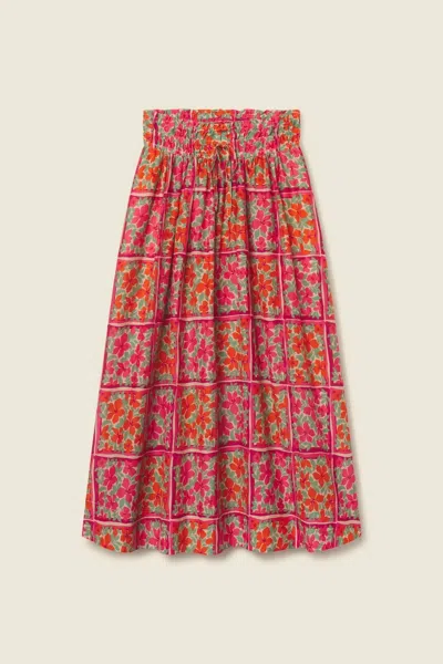 Trovata Women's Bianca Midi Skirt In Botanic Tile In Multi