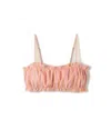 Trovata Women's Brigette Bandeau Top In Creamsicle Stripe In Multi