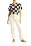 Trovata Women's Jules Sweater Shirt In Checkered In Multi