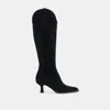 Trove Ariana Boots Onyx Suede - Re:vita In Black
