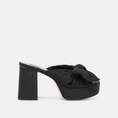Trove Blare Heels Onyx Satin - Re:vita