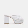 Trove Blare Heels White Satin - Re:vita In White