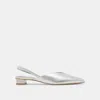 Trove Byanca Flats Silver Distressed Leather - Re:vita In Silver