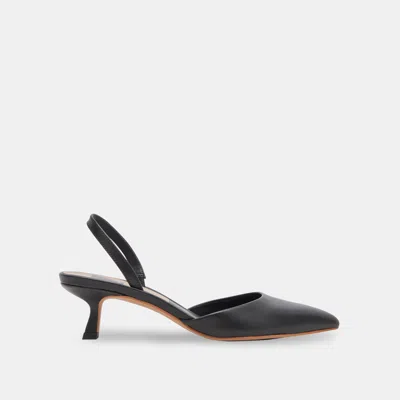 Trove Corsa Heels Black Leather - Re:vita