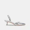 Trove Corsa Heels Silver Crackled Leather - Re:vita