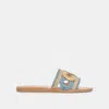 Trove Dany Sandals Blue Multi Raffia - Re:vita