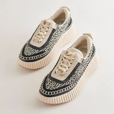 Trove Dolen Sneakers White Black Woven - Re:vita