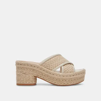 Trove Eldora Heels Natural White Raffia - Re:vita