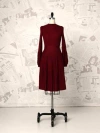Trove (finished) Dillan Knit Knee-length Dress -  Vintage In Burgundy