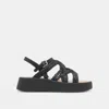 Trove Gatsby Sandals Black Leather - Re:vita In Black