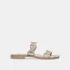 Trove Ilva Sandals Grey White Embossed Leather - Re:vita In Gray