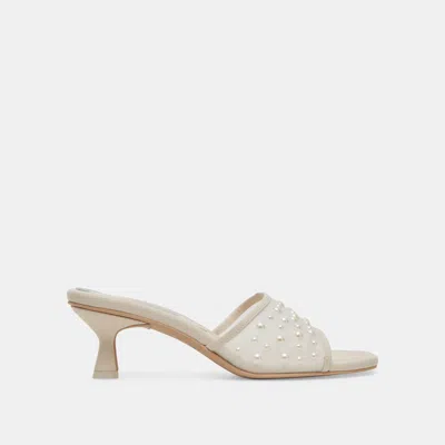 Trove Meeza Pearl Heels Ivory Mesh - Re:vita