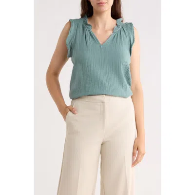 Trove New York Cotton Gauze Tank In Blue