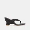Trove Nullah Wedges Onyx Raffia - Re:vita