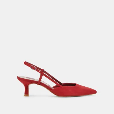 Trove Odela Heels Crimson Suede - Re:vita