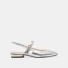 Trove Rianne Flats Silver Distressed Leather - Re:vita