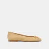 Trove Ritla Ballet Flats Honey Suede - Re:vita In Brown