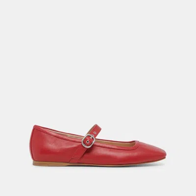 Trove Rodni Ballet Flats Red Leather - Re:vita