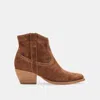 Trove Silma Booties Dk Brown Suede - Re:vita In Brown