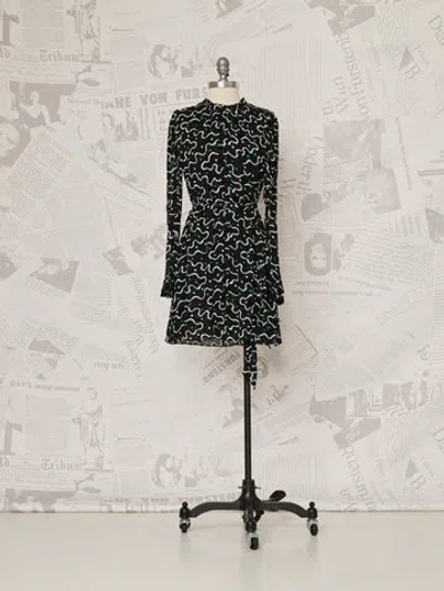 Trove Woodley Chiffon Mini Dress -  Vintage In Black