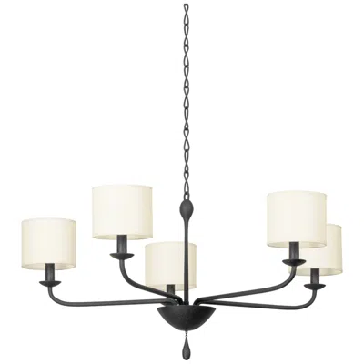 Troy 72in 5 Light Chandelier In Black