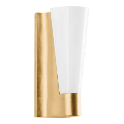 Troy Abner 13" High Vintage Gold Leaf Wall Sconce