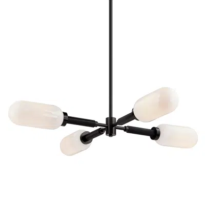 Troy Annex 47 1/2" Wide Anodized Black 4-light Pendant Light