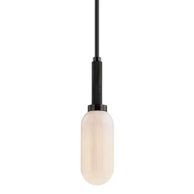 Troy Annex 5" Wide Anodized Black Mini Pendant Light