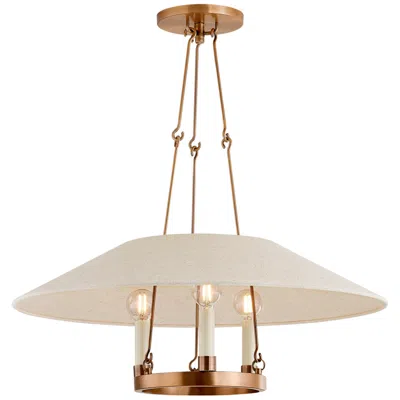 Troy Archive 25" Wide Patina Brass 3-light Chandelier