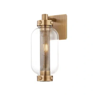 Troy Atwater Steel Armed Sconce In Gold