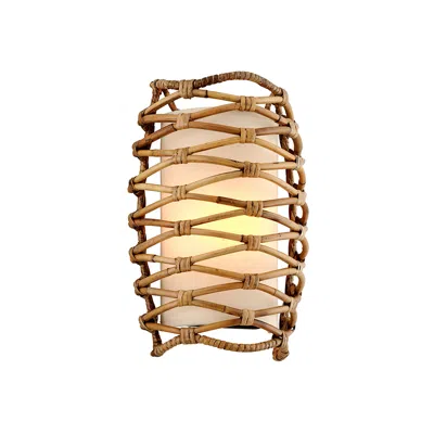 Troy Balboa 14 1/2" High Textured Bronze Wall Sconce
