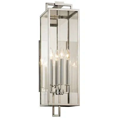 Troy Beckham 14"h Polished Stainless 4-light Outdoor Wall Light