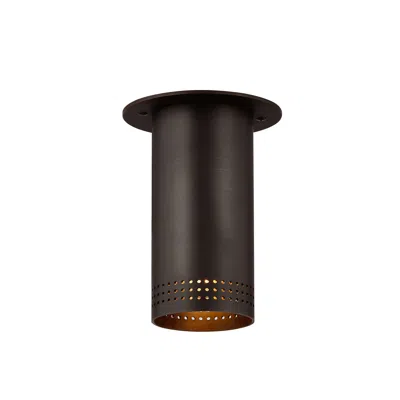 Troy Berg 4 3/4" Wide Bronze Cylinder Ceiling Light