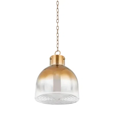 Troy Beryl 15 3/4" Wide Patina Brass Pendant Light