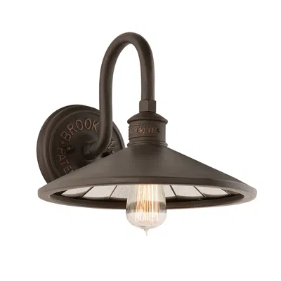 Troy Brooklyn 12" Wide Bronze Wall Light By  Lighting