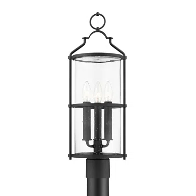 Troy Burbank 19 3/4" High Textured Black Outdoor Post Light