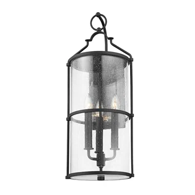Troy Burbank 24 3/4" High Textured Black Outdoor Wall Light