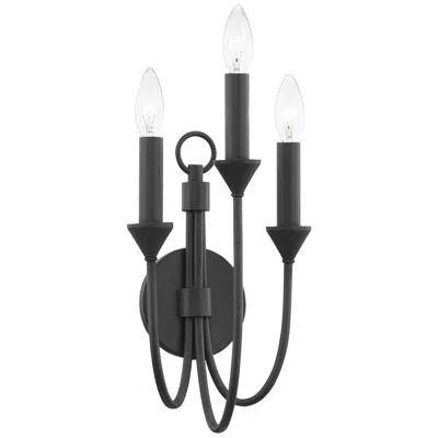 Troy Cate 17 1/2" High Forged Iron 3-light Outdoor Wall Light