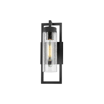 Troy Chester 13" High Textured Black Wall Sconce