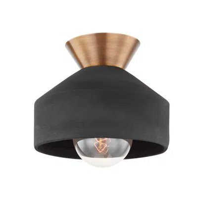 Troy Covina 11" Wide Ceramic 1 Lt Flush Mount