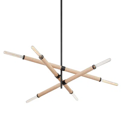 Troy Cruiz 50 3/4" Wide Soft Black 6-light Island Chandelier