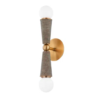 Troy Dax 18 3/4" High Patina Brass 2-light Wall Sconce