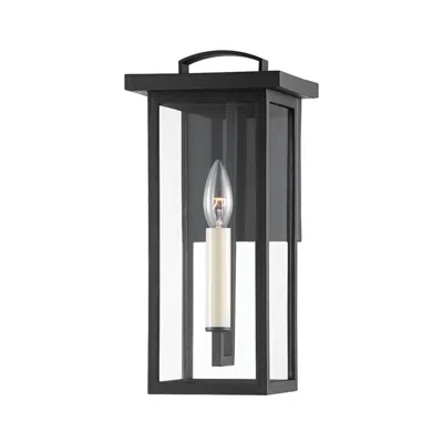 Troy Eden 14" High Textured Black Outdoor Wall Light