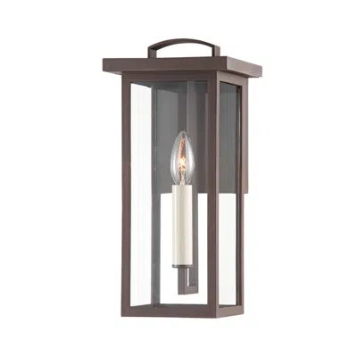 Troy Eden 14" High Textured Bronze Outdoor Wall Light