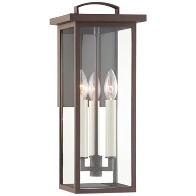 Troy Eden 18" High Textured Bronze Outdoor Wall Light